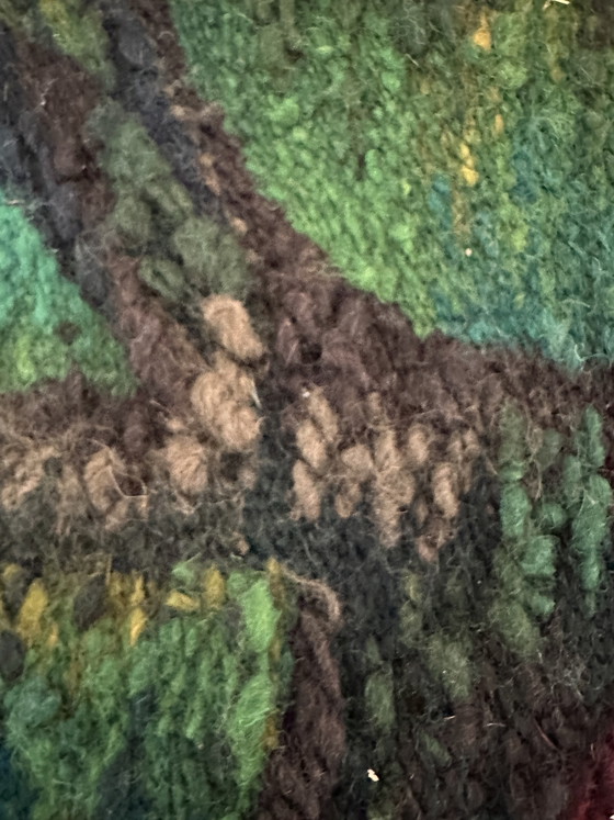 Image 1 of Kilim polonais « Puszcza » H. Sułkowska pour ZWW, années 1970 (2,15 x 0,95)