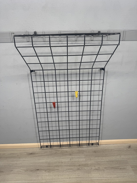 Image 1 of Vintage pilastro metalen wandkapstok met hoedenplank