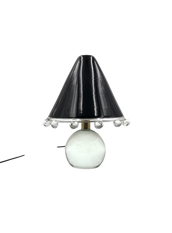 Image 1 of Lampada da tavolo in vetro di Murano, modello Budur, Roberto Pamio, Leucos, Italia, anni '70.