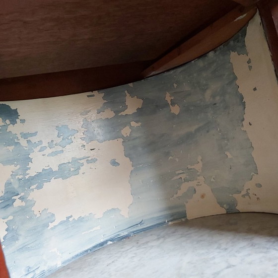 Image 1 of Antiker französischer Beistelltisch oder Nachttisch mit Intarsienarbeit, Frankreich