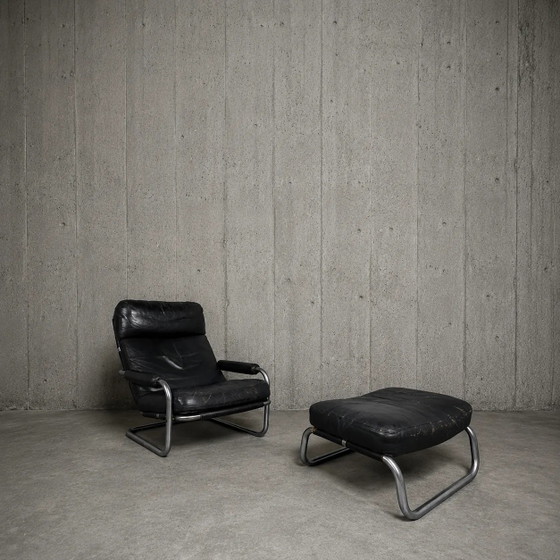 Gelderland 601 "Meneer Oberman" fauteuil lounge / ottoman / Jan des Bouvrie (photo 7 of 7)