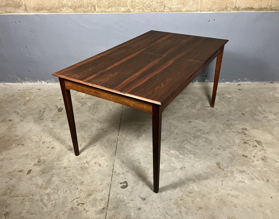 Image 1 of Table de salle à manger extensible Mid Century en bois de rose
