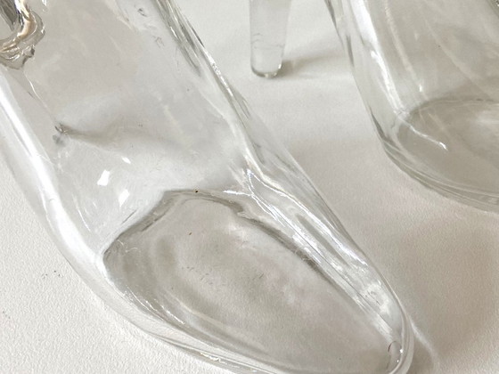 Image 1 of 2 bottiglie/flaver in vetro vintage, design registrato, KEFLA Francia, tacchi alti, decorative