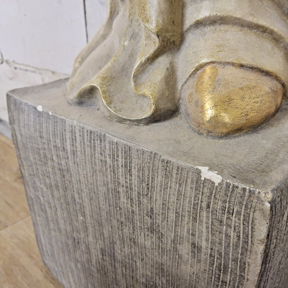 Image 1 of Neoklassieke gipsen Schouw met Kariatiden (blote vrouwen) klassieke schouw ^ Griekse stijl