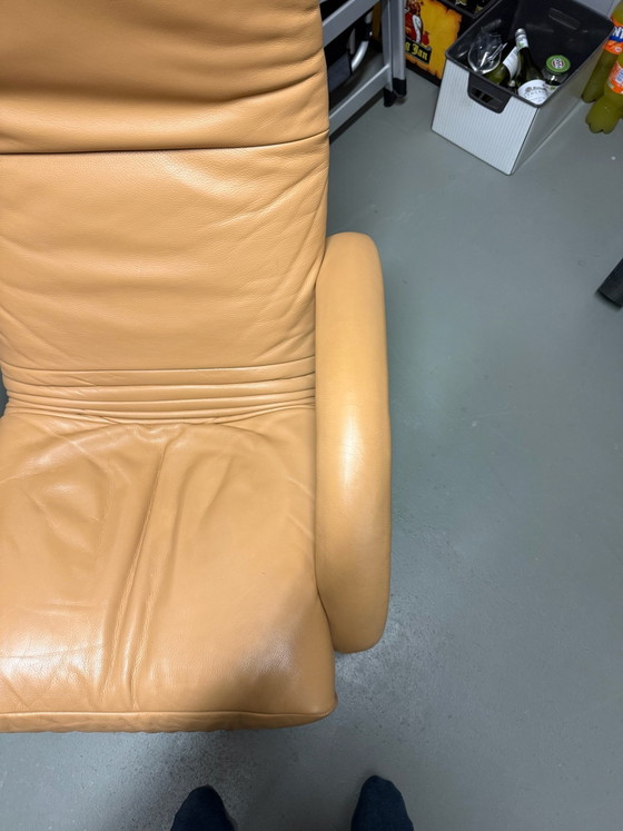 2 sillones reclinables Jori, Cuero, Metal, Beige (foto 6 de 6)