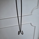 Vintage Wrought Iron Wall Candle Holder with Glass Magnifying Glass