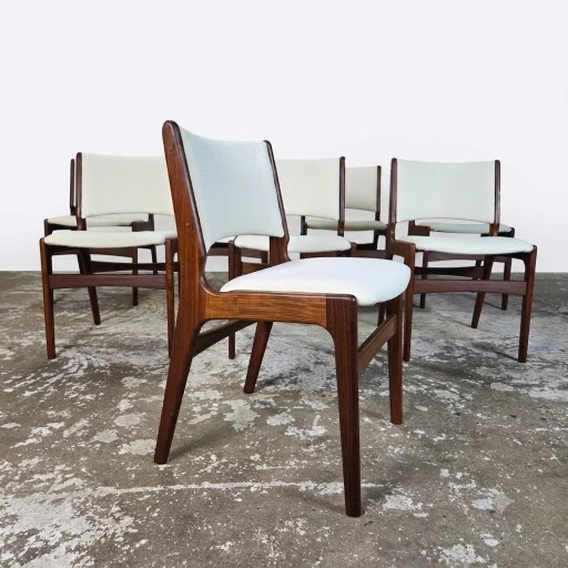Erik Buch modèle 89 chaise danoise en teck vintage des années 60