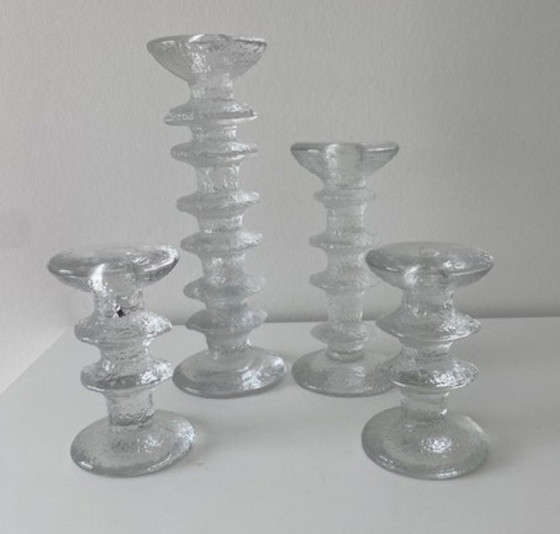 Image 1 of iittala Timo Sarpaneva 4 ikonische signierte Kerzenhalter Festivo