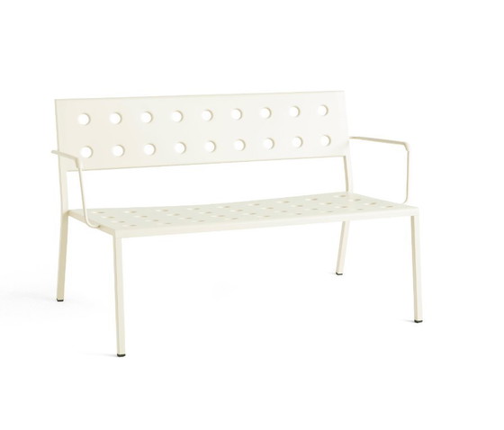 Panchina da balcone HAY con braccioli – Panche da giardino, polished steel (photo 2 of 5)
