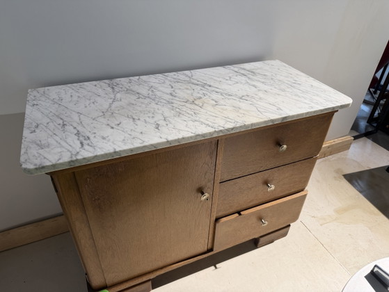 Mobile vintage con piano in marmo – Credenze, Marble, Metal (photo 3 of 7)
