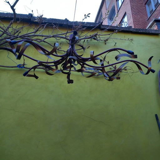 Lámpara de techo grande y 2 apliques de pared 'Folded Ribbon' de Jacco Maris.