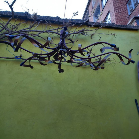 Image 1 of Lámpara de techo grande y 2 apliques de pared 'Folded Ribbon' de Jacco Maris.