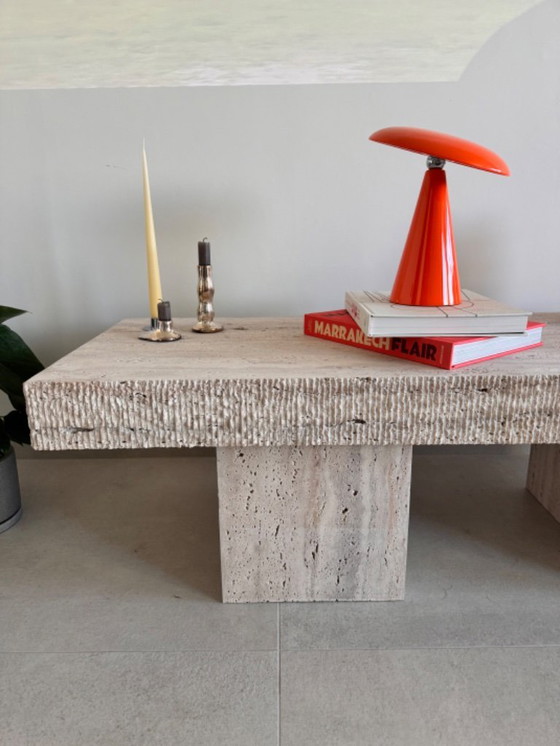 Image 1 of Robust travertine coffee table
