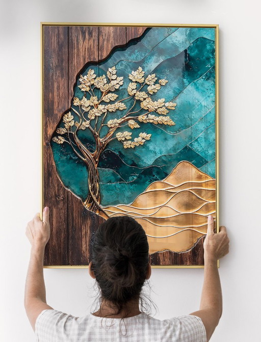 Acrylic Glass Artwork | 200x140 cm | Depthwave #8 (Ori, 1983)