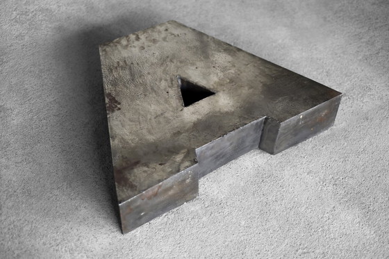 Image 1 of Vintage Large Industrial Polish Metal Letter A, 1950S