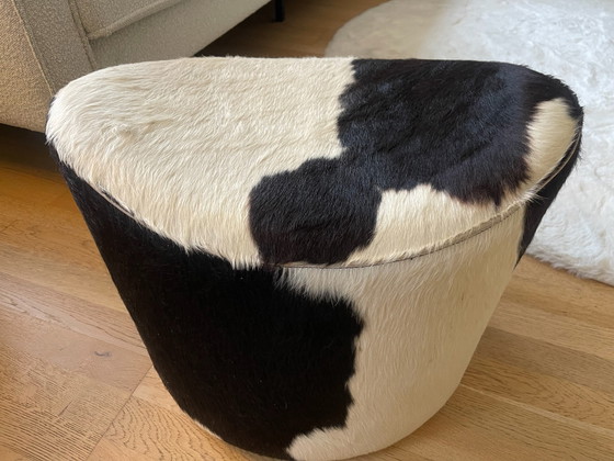 IKEA Niels Gammelgaard Pouf Rotatif en Peau de Vache 2006 – Poufs & repose-pieds, Cuir (photo 7 of 13)