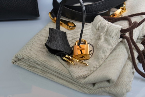 Hermes, Sac Kelly II Sellier 28 Epsom 89 Negro – Hermès, Bolsos de mano, Calfskin (photo 19 of 20)