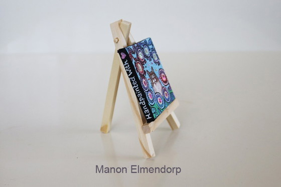 Image 1 of Unique Hand-Painted Painting including Little Donkey Cat Ragdoll