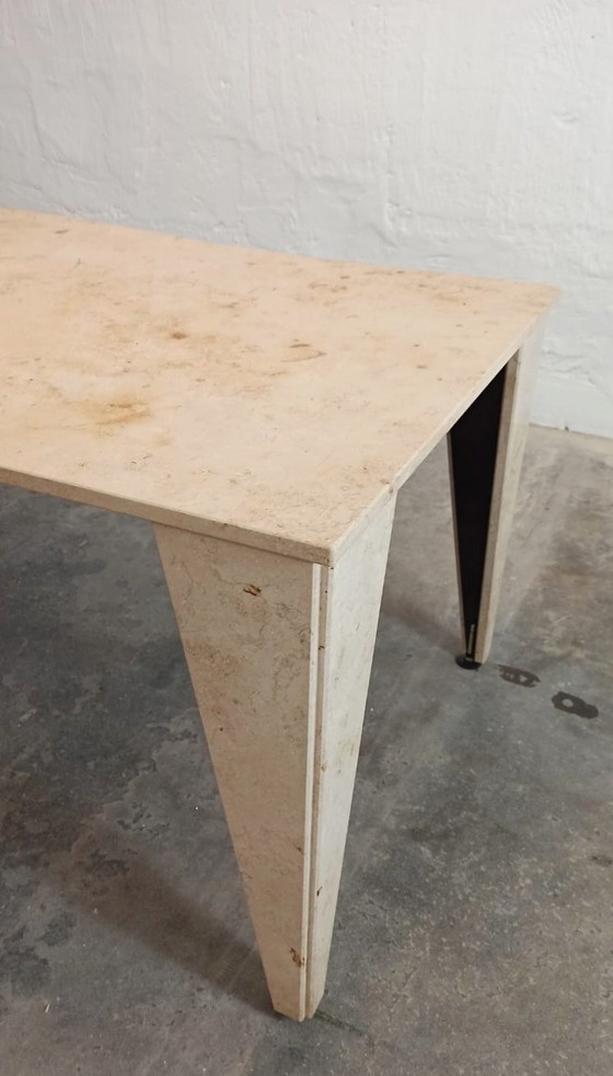 Image 1 of Vintage natural stoon / tessellated dining table 