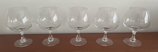 Orrefors - Set of five crystal cognac or brandy glasses - Coronation model