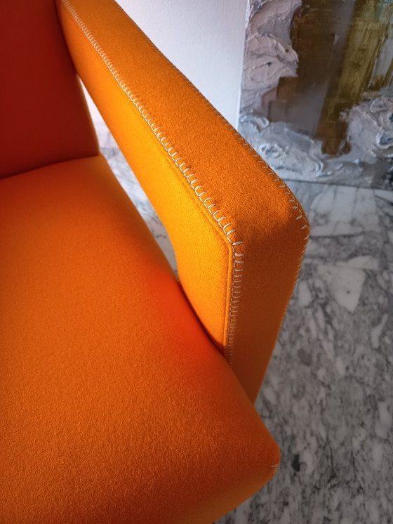 Image 1 of Fauteuil CASSINA Utrecht 637 en Laine Kvadrat Orange 13L par Gerrit Thomas Rietveld