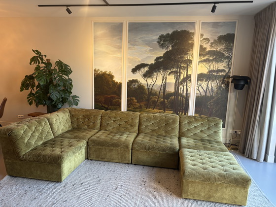 Image 1 of Vintage sofa Laauser jaren 70 groen velours 