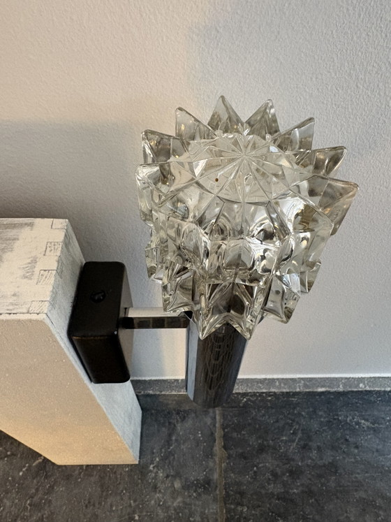 2x Vintage 70s Wall lights (Kaiser Leuchten) – Chrome, Glass (photo 2 of 5)