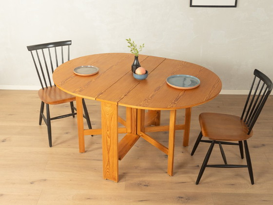 Table pliante vintage des années 1980, Tables de salle à manger, Bois, Marron (photo 2 sur 12)