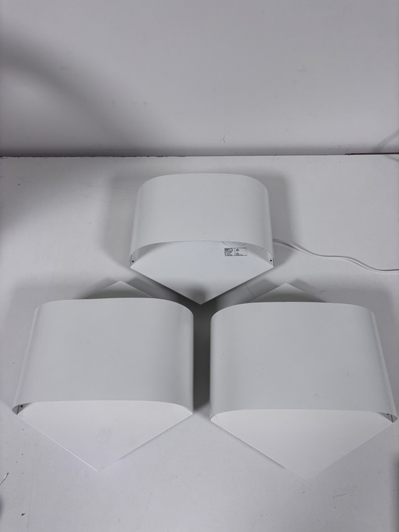 Image 1 of Set of 3 Vintage Staff Leuchten Wall Lamps Gerhard Berger 1970s Design