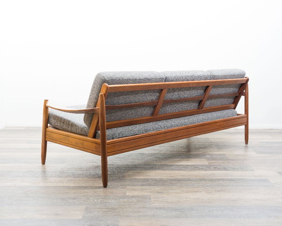 Image 1 of 60s daybed/sofa in teak, newly upholstered.