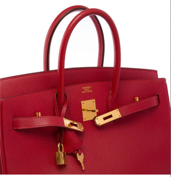Image 1 of Sac HERMES Birkin 35 en Cuir Rouge - 103417