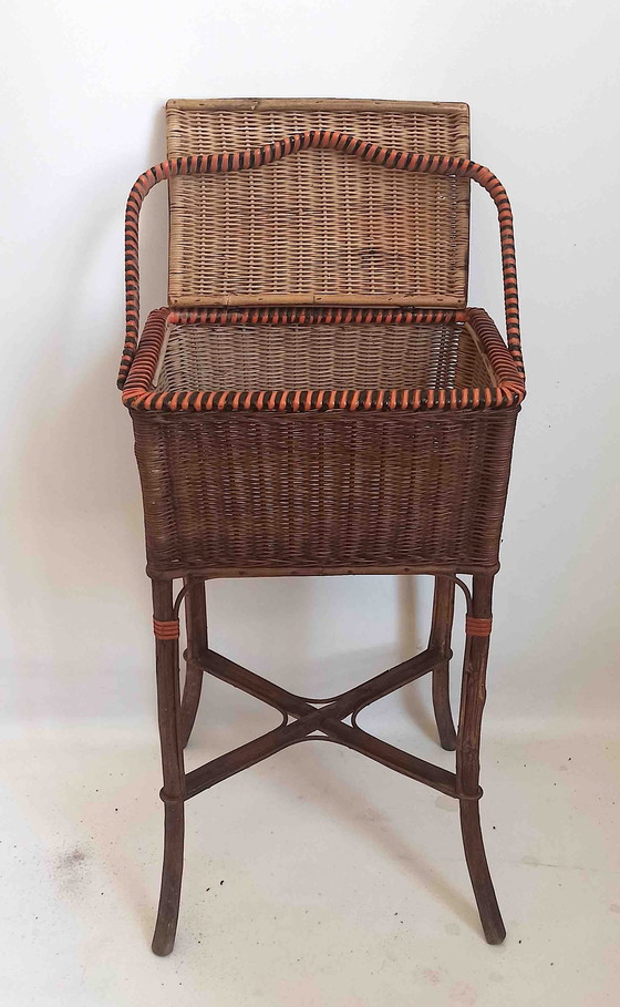 Image 1 of Rieten arbeider jaren 50 Hoogte 72,5 cm