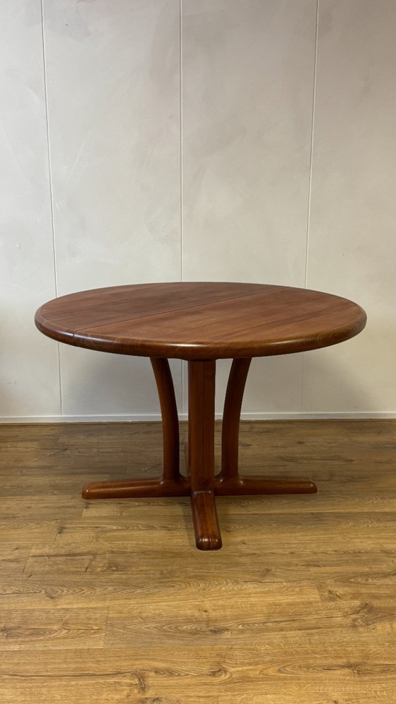 Image 1 of Teak XXL Dining Table, Extendable from Round to Oval, Dyrlund