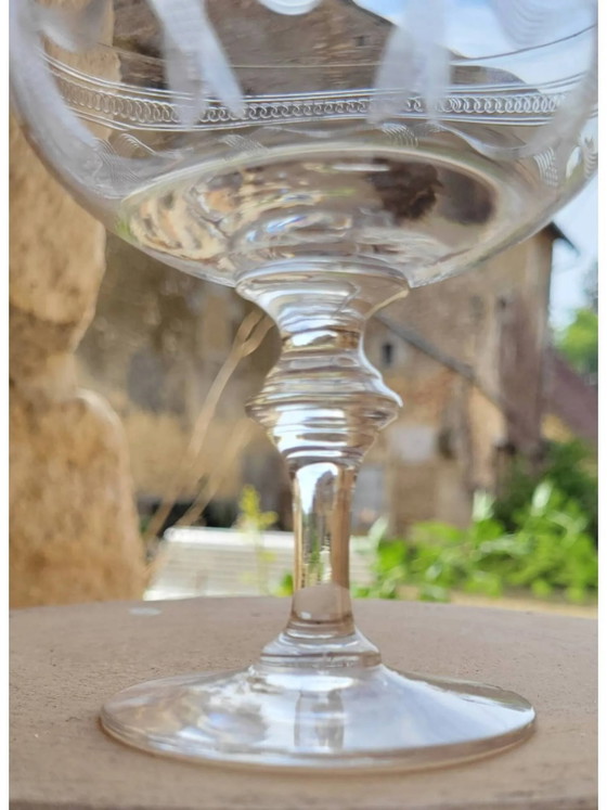 8 champagne coupes in fine crystal from the late 19th to early 20th century. – Glass & Decanter, Glass (photo 9 of 12)