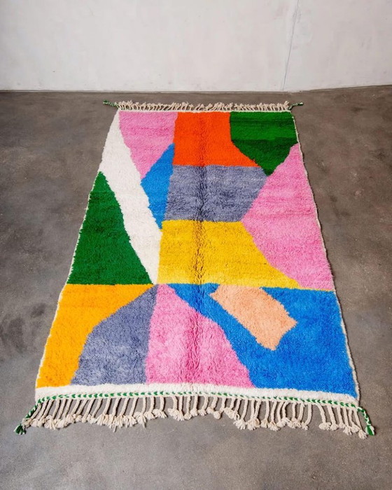 Tapis berbère marocain authentique tissé à la main 250 cm x 130 cm – Cotton (photo 5 of 6)