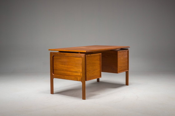 Image 1 of Freistehender Teakholz-Schreibtisch von GV Møbler, Mid-Century, 1970er Jahre