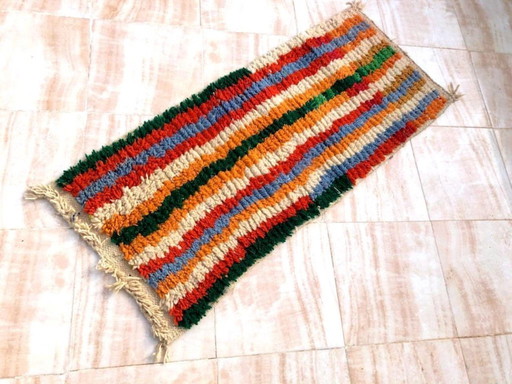 Alfombra marroquí de pasillo de 250 cm x 80 cm.