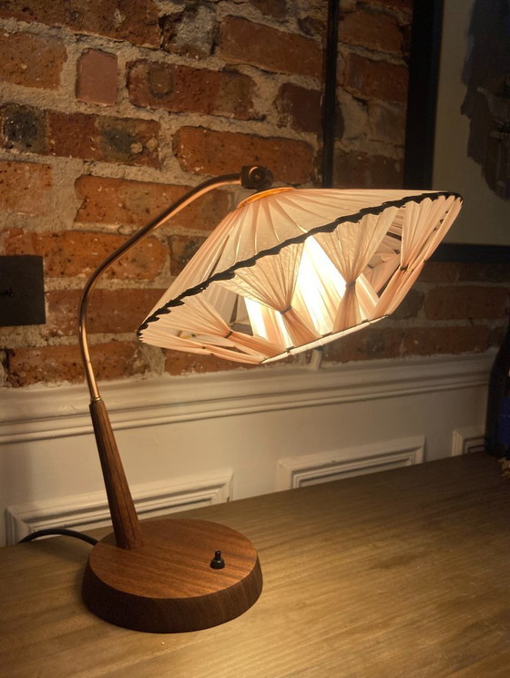 Image 1 of Lampada da tavolo Temde Leuchten in teak e ottone