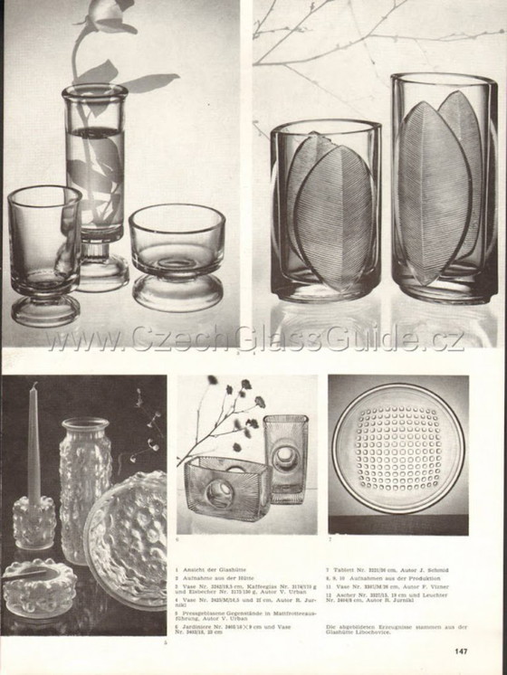 Image 1 of Mid-Century Pressed Glass Bowl: Vladislav Urban Design, Czech Republic