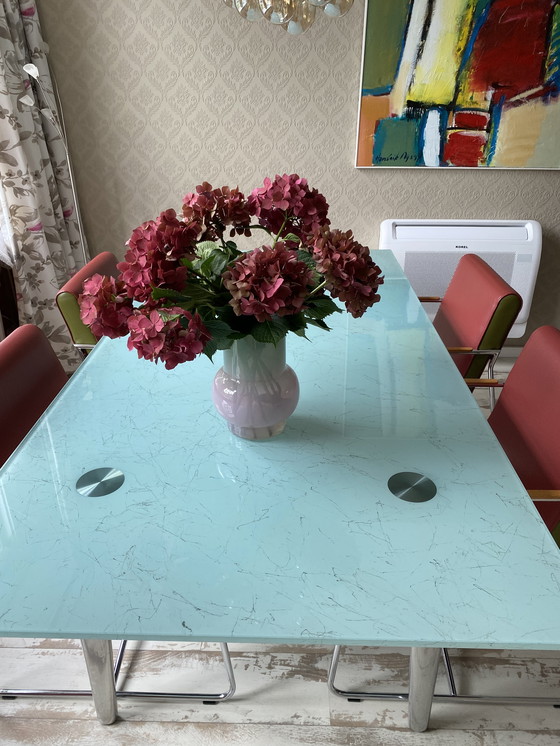 Image 1 of Leolux glazen tafel