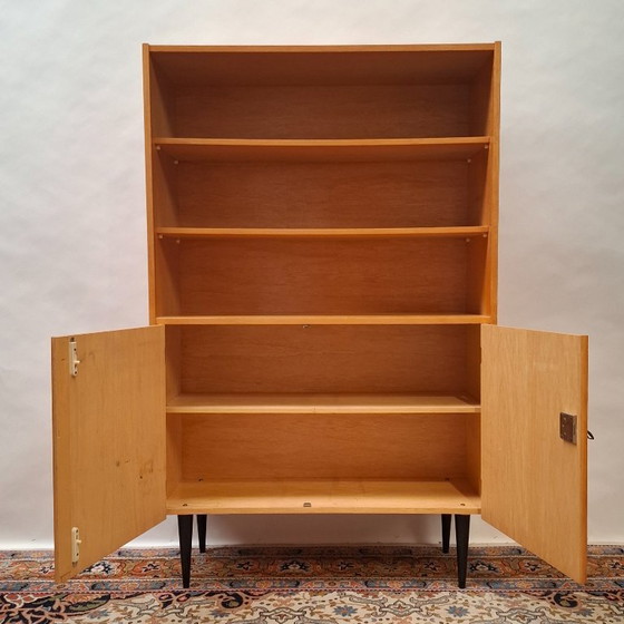 Vintage Mid-Century Open Boekenkast - Highboard – Boekenkasten, Metal, Wood (photo 4 of 11)