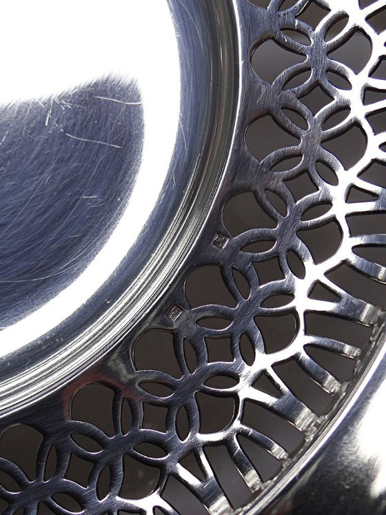 Image 1 of Large openwork bowl on a silver-plated metal stand, made by Dechamps Frères silversmiths