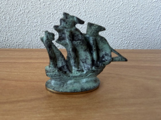 Image 1 of Objet unique de Walter Bosse. Navire des années 1950.