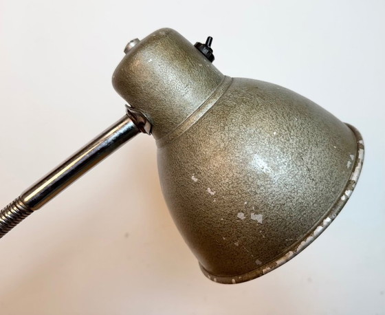 Image 1 of Lampe de table à col de cygne de style industriel gris, années 1960