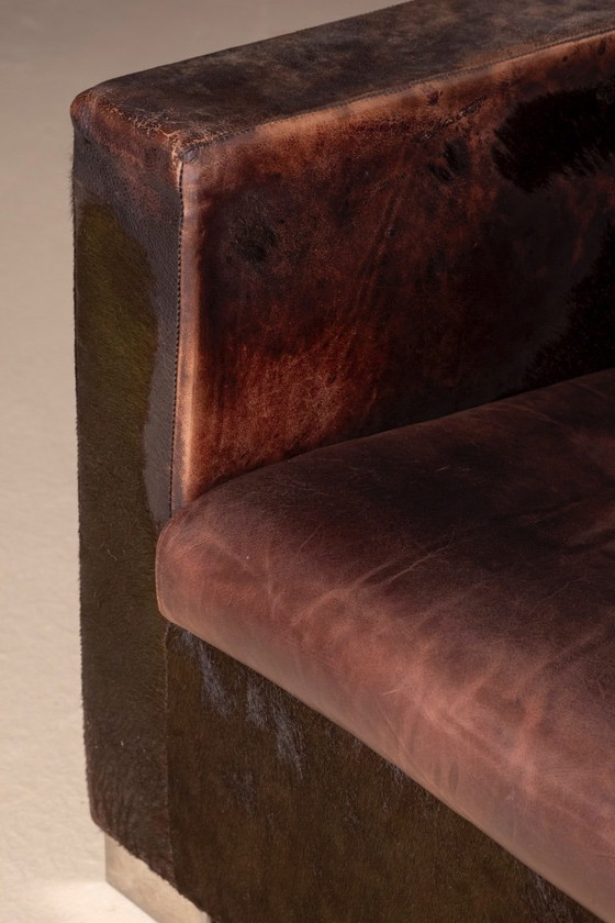 Image 1 of Rodolfo Dordoni Suitcase Armchair in Pony Leather, 1997 Minotti
