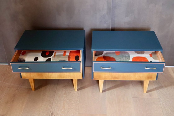 Image 1 of The Tuscan Line Pair – Mid-Century Nightstands