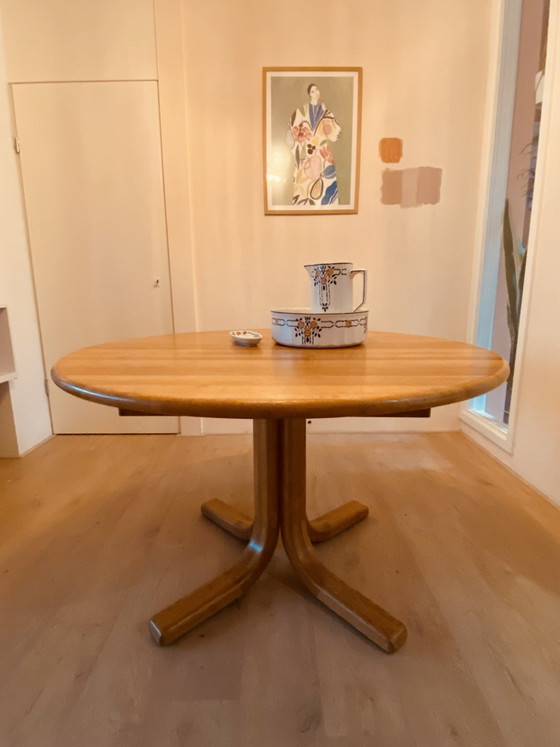 Tavolo da pranzo allungabile originale design danese vintage anni '70, Dyrlund, Tavoli da pranzo, Legno (foto 13 di 15)