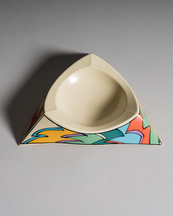 Image 1 of Dorothy Hafner per Rosenthal, posacenere triangolare "Flash", inutilizzato in scatola originale, Germania, anni '80