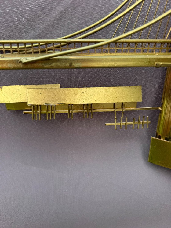 Scultura da parete Curtis Jere Brooklyn Bridge – Decorazioni murali, Metallo, Ottone (photo 9 of 27)