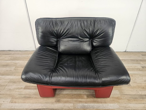 Poltrona in pelle rossa e nera di Nicoletti Salotti – Poltrone (photo 6 of 17)